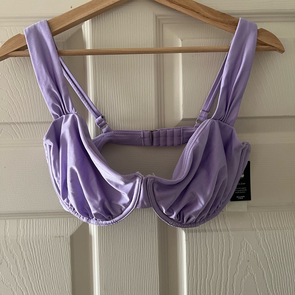 Abercrombie & Fitch Purple Curve Love Small Swim Top